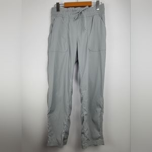 Lululemon Athletica gray dance studio midrise cropped pants, Size 6